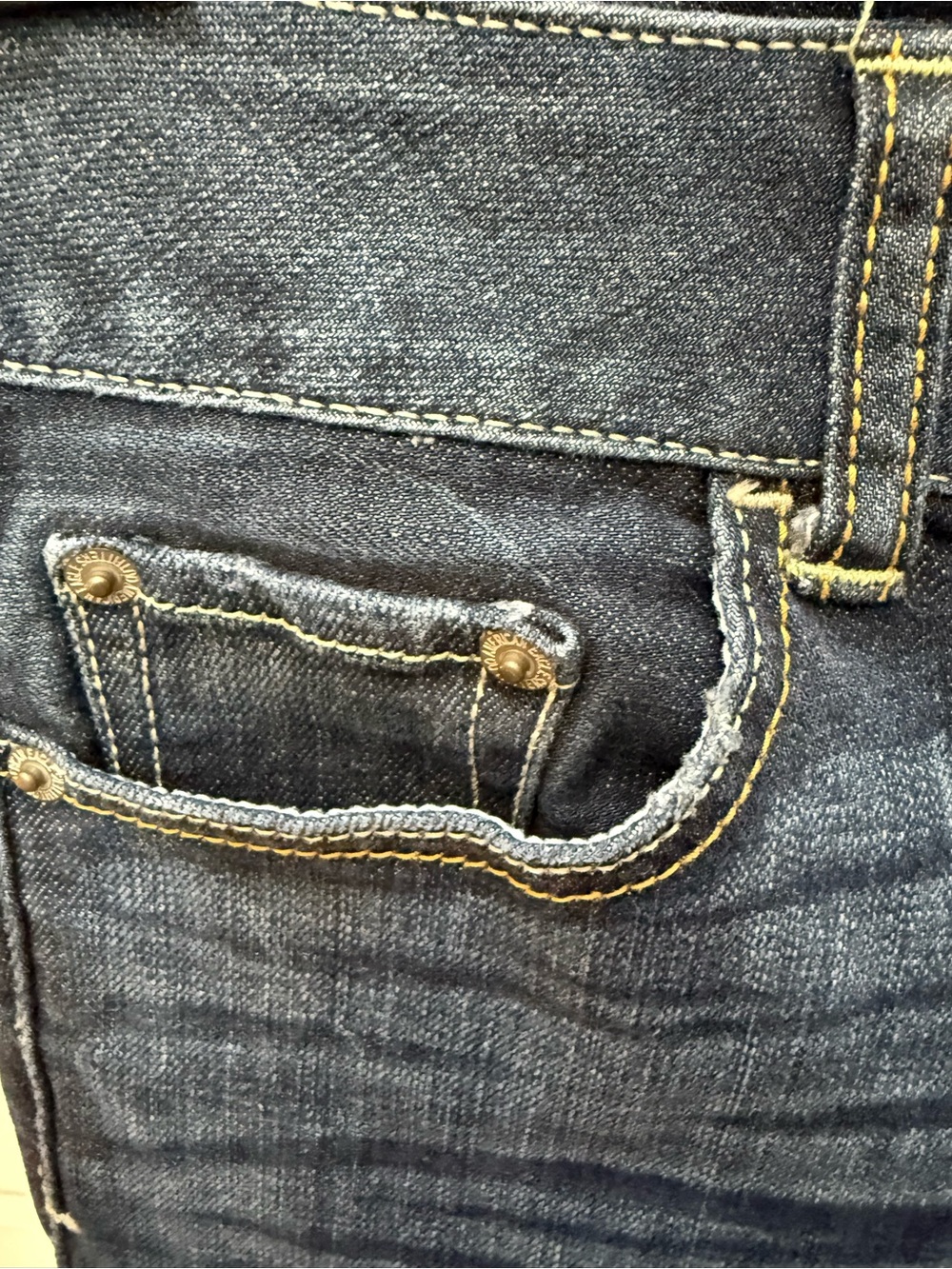 American Eagle Outfitters Dark Indigo Flare Jeans - Picture 3 of 7